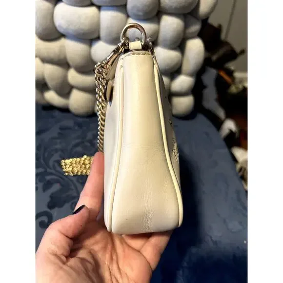 Coach Nolita Wristlet 22 with Cut Out Tea Rose Chalk Ivory - Picture 3 of 13